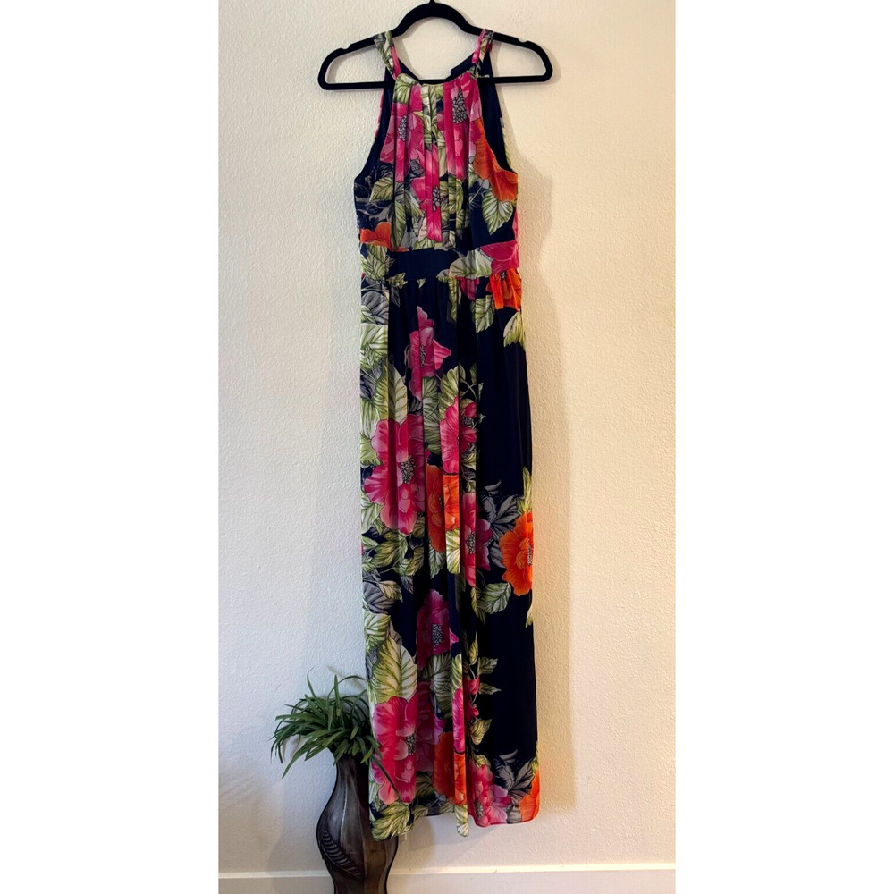 Eliza J Chiffon Floral Print‎ Maxi Dress